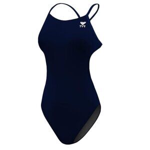 NOT AVAILABLE.        NEW (40) Navy TYR Durafast Elite Cutoutfit Swimsuit